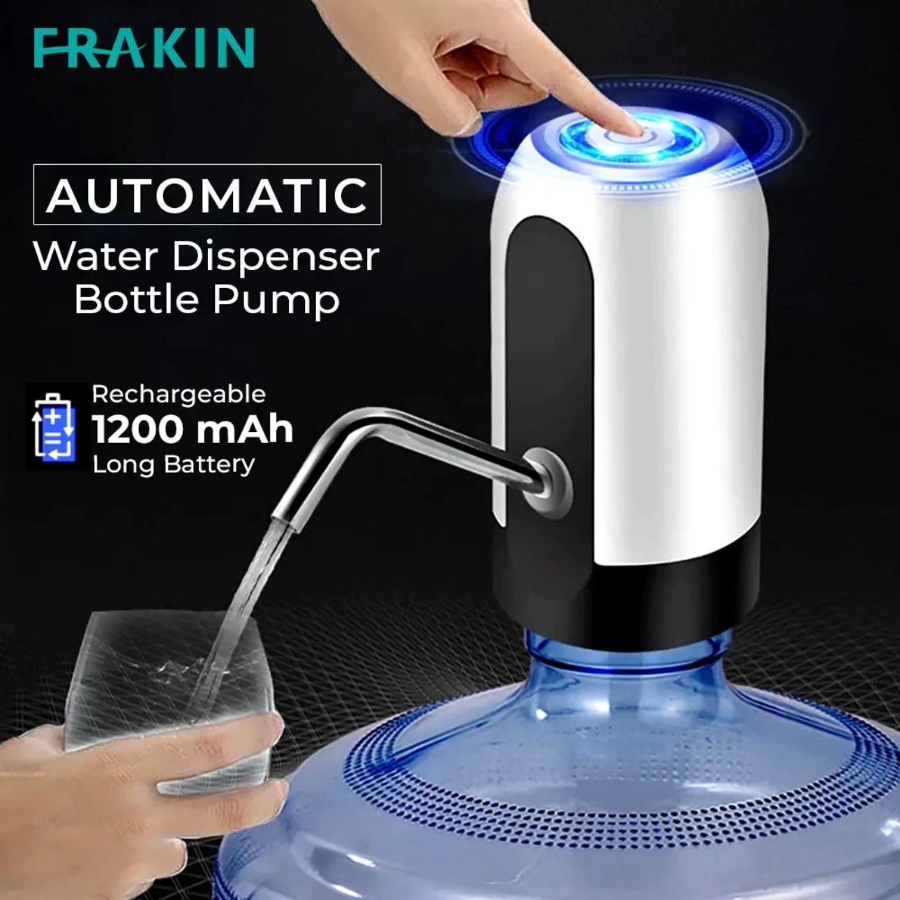 Automatic Water Dispenser Bottle Pump – Rechargeable &amp; Smart Touch Control