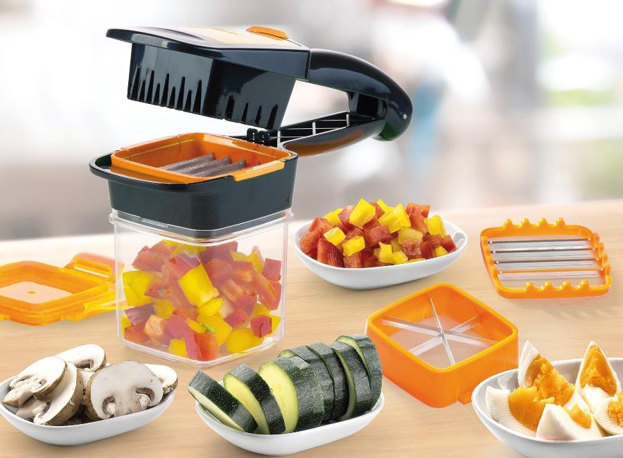 Multi-Function Manual Push Vegetable Chopper – Fast &amp; Effortless Cutting